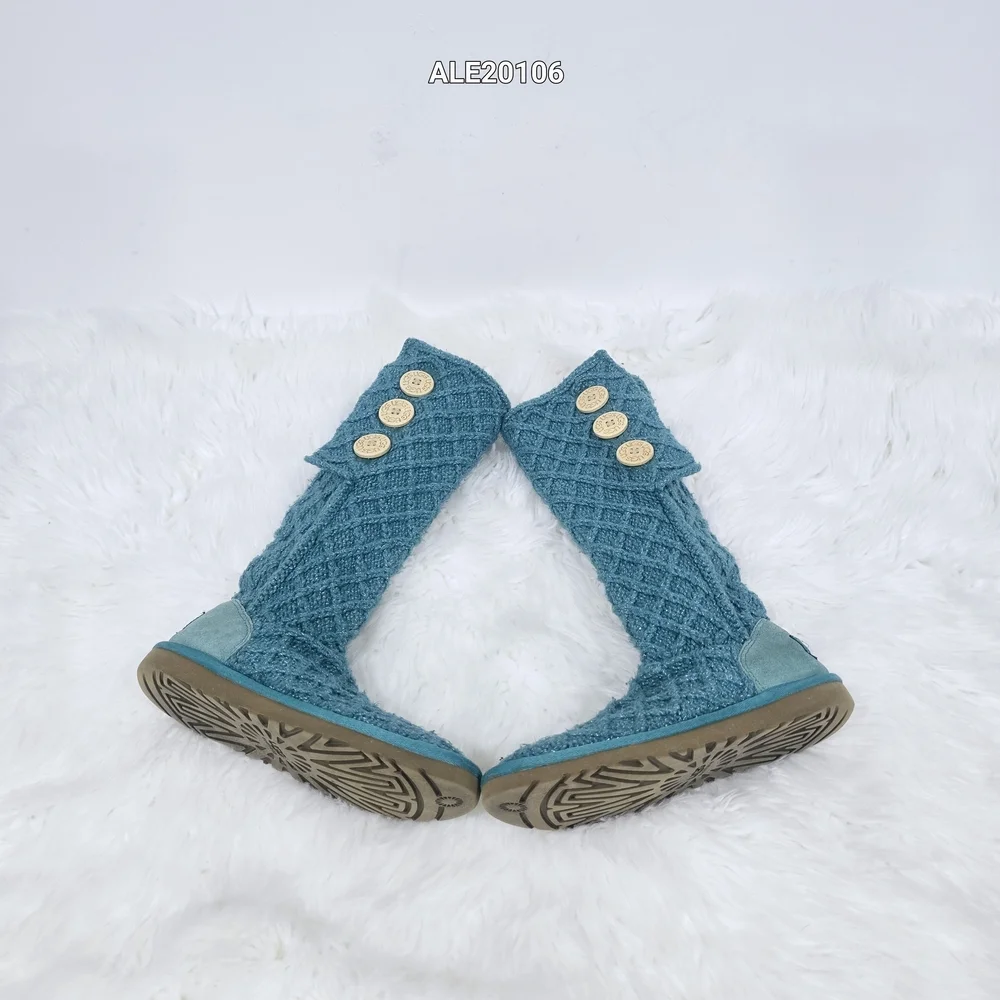 UGG style knit boots Classic Cardy model Turquoise Color Sz.6